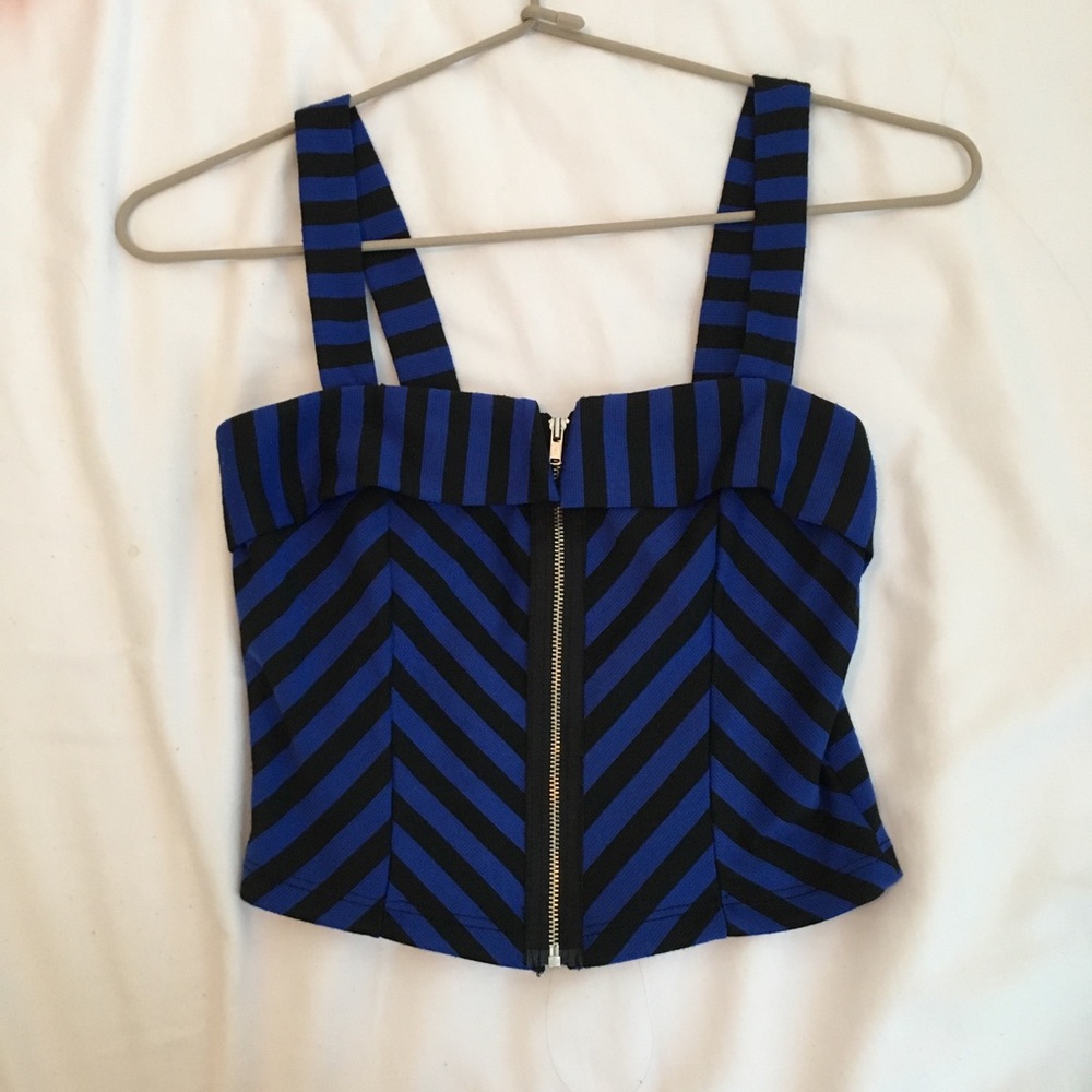 Zip Front Crop Top